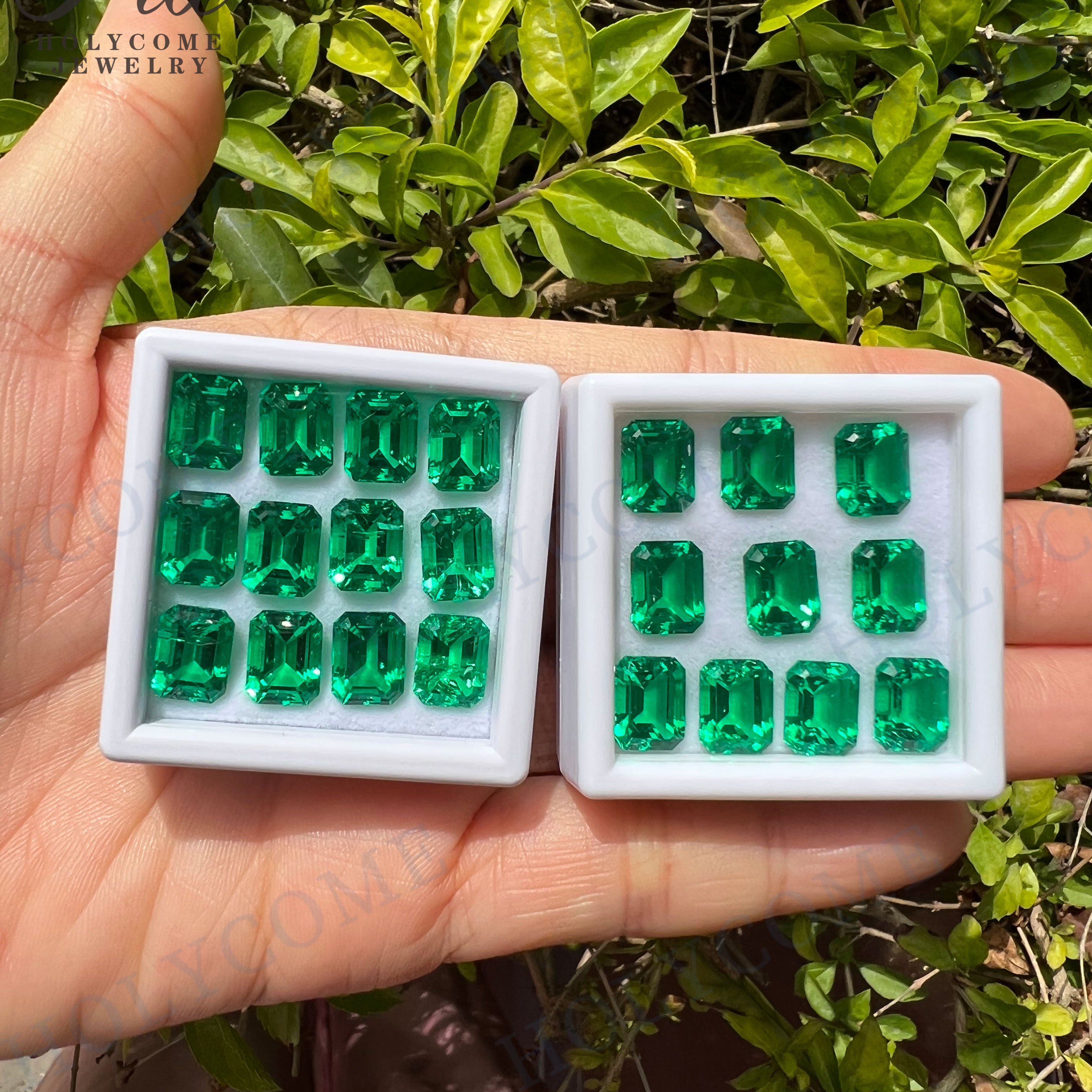 Lab Grow Emerald High Quality Loose Emerald Gemstone Shape Colombia Hydrothermal Synthetic Lab Created Emerald Diamond for Jewelry