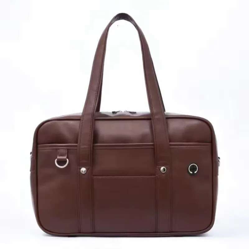 Girls Casual PU Shoulder Kids Junior High School Students Bag Versatile Children Uniform Handbag Solid Color Simple Fashion