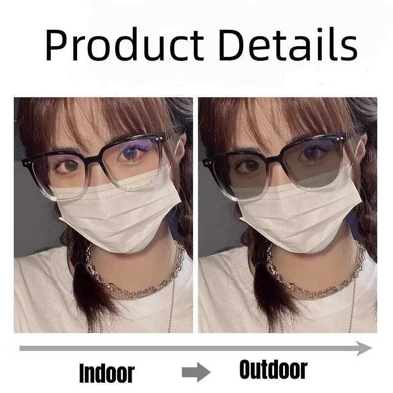 Ultralight Vintage Square Minus Glasses Unisex Women Men Photochromic Myopia Glasses Finished Sunglasses Eyewear Diopter To -6.0 W250513