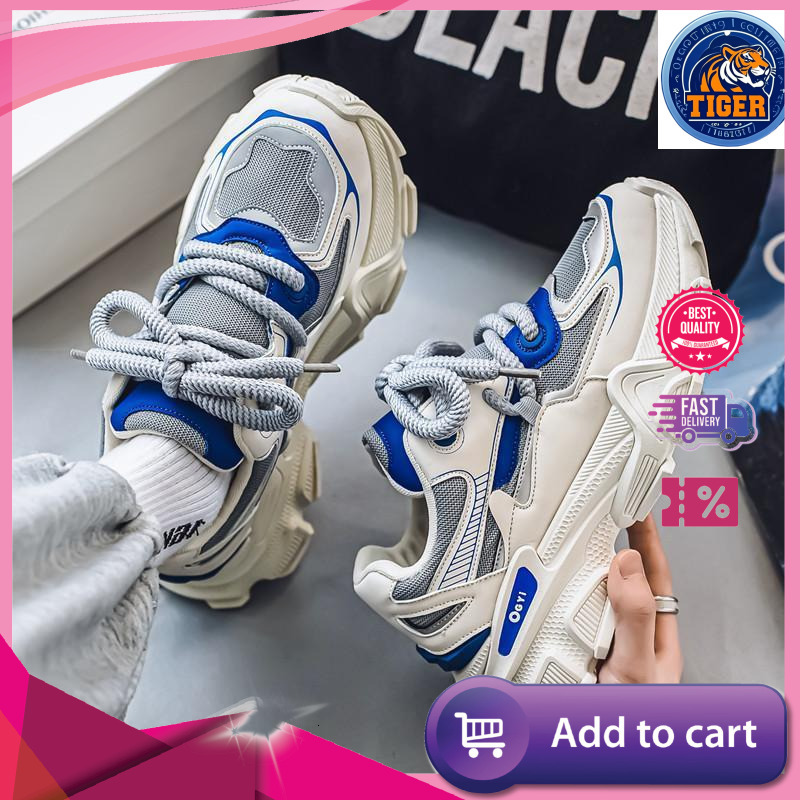 Ddmytiger Internet Celebrity New Spring Mesh Breathable Casual Men S Height Increasing Sports Dad Trendy Shoes Outdoor Shoes