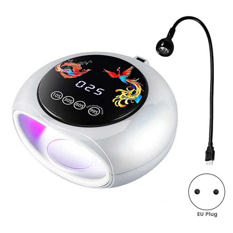 AB08-660Nm Wavelength Red Light Manicure Lamp With High Power 360 UV Curing Phototherapy Machine LED Nail Lamp EU Plug W250513