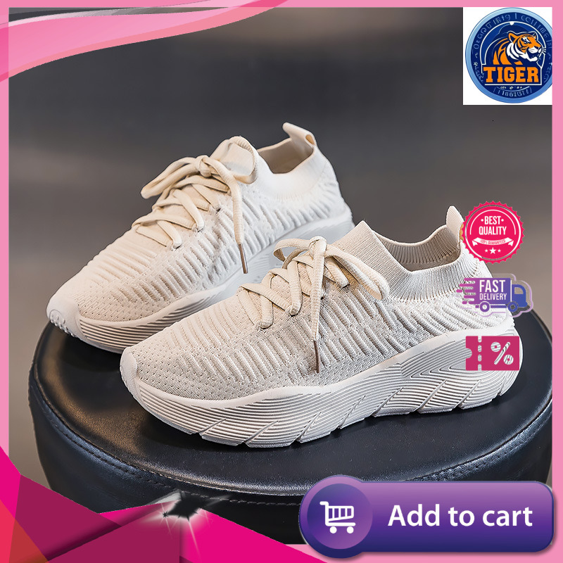 Ddmytiger Spring Summer Flyknit Running Sports Leisure Shoes Breathable Men S And Women Low Cut Socks F Outdoor Shoes