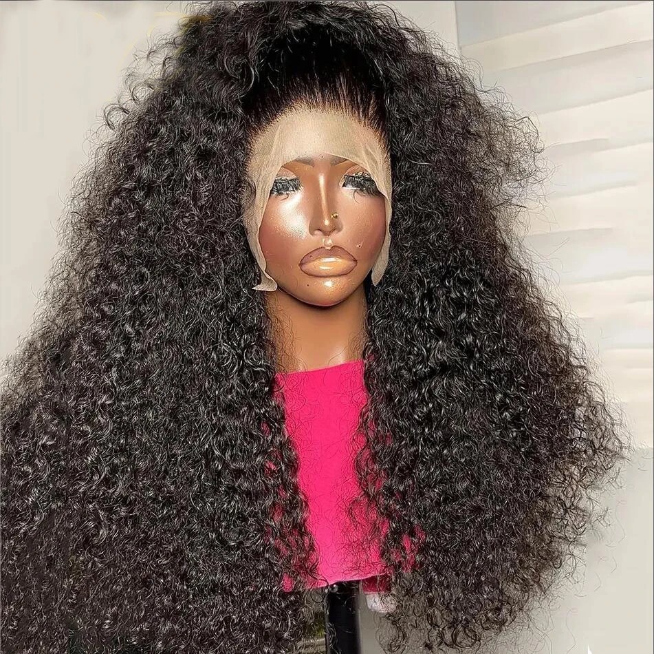 lace Front small curl wig cover human hair 13 * 4 front lace body small curl lace headband