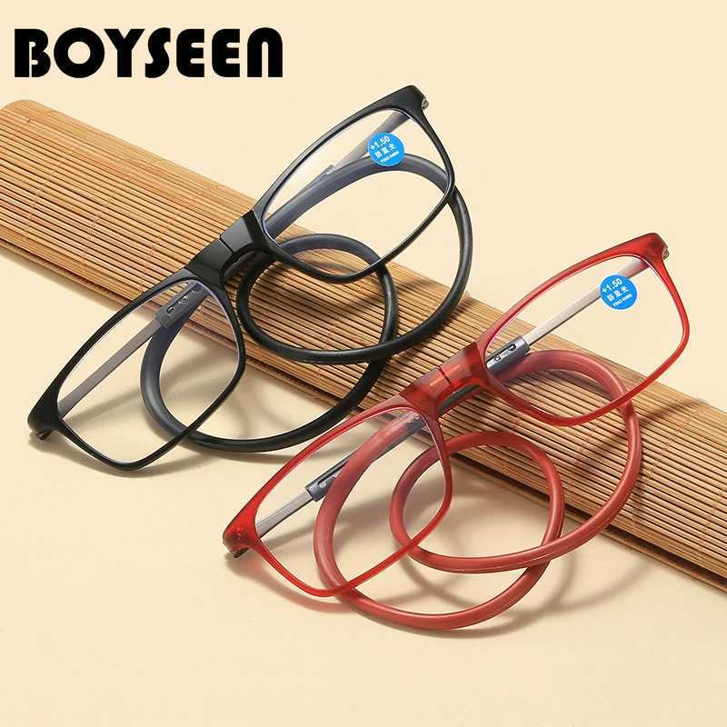 Portable Magnetic Reading Glasses for Men Reading Glasses with Magnet Hang on Neck Presbyopic Glasses Women W250513