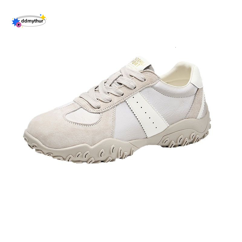 Genuine leather Forrest Gump women in spring 2025, new color blocked junior high school moral training for women, thick soled versatile casual women&#
