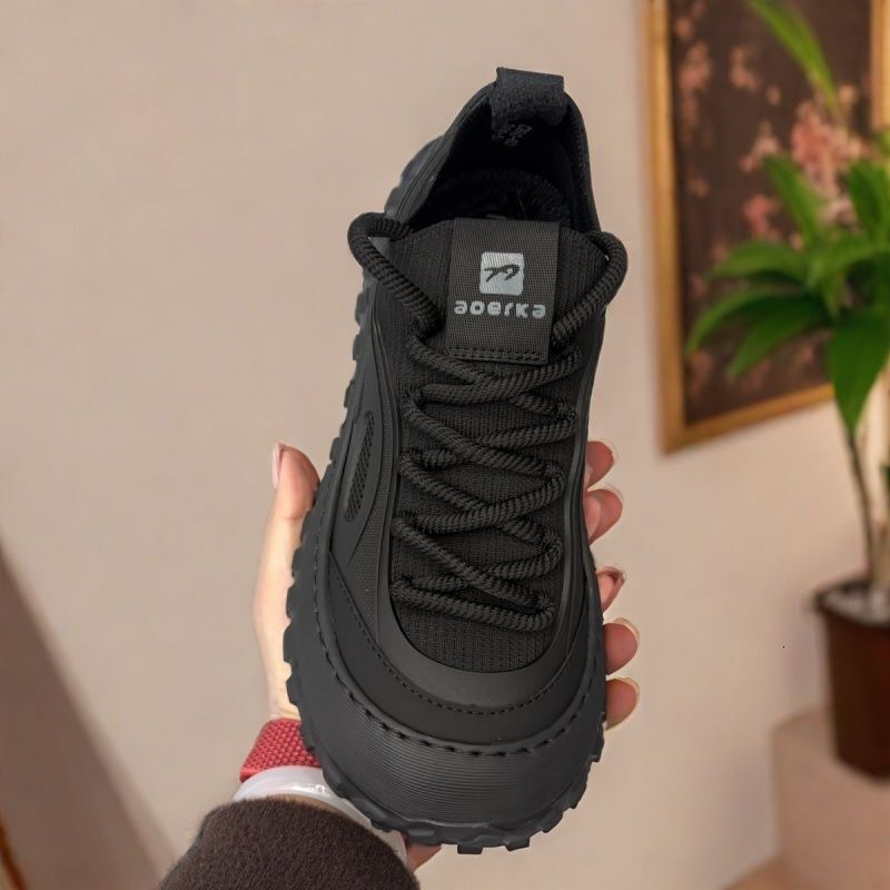 Fashion Casual In Spring New Black Warrior Thick Casual Shoes Soled Dad Shoes Breathable Mesh Outdoor Workwear Shoes For Men Ddmysaturn