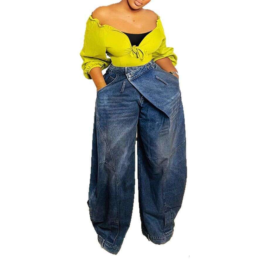 new vintage washed reversed waist women's jeans