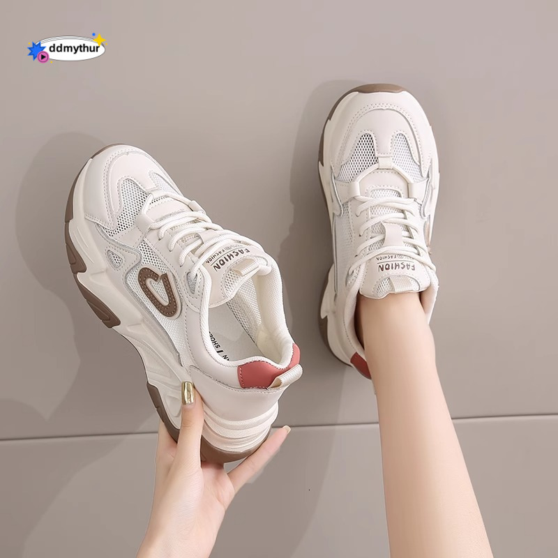 Summer single hollowed out mesh dad women, summer 2024 new style, small size 34 sports running shoes for showing off feet ddmythur