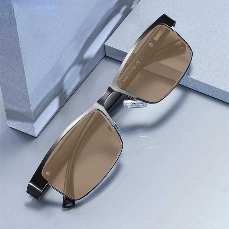 Fashion Reading Glasses Color Changing Metal Frame for Men Chameleon Eyeglasses with Presbyopia +1.0 To +4.0 Men Glasses W250513