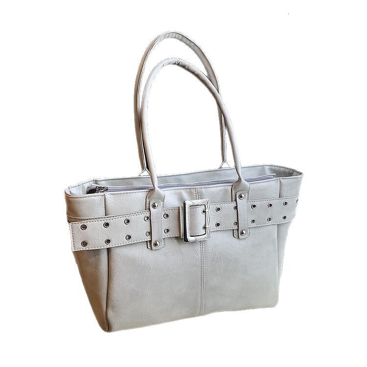 2025S Designer Motorcycle Belt Tote Women New Trendy Fashion Commuter Handbag Large Capacity Korean Shoulder Bag Free Shipping