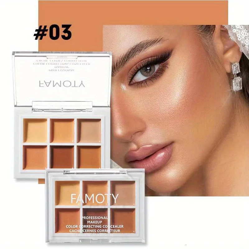 Six Colors Concealer Long-Lasting Concealer Waterproof Concealer Palette Non-Peeling Contour Pal Concealer 250512