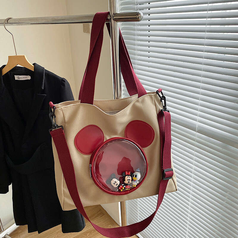 Cute , Tote, Korean Fashion Canvas, Outward Handheld Shopping Bag, Single Shoulder Diagonal Span, Factory Direct Sales, 2025 Versatile Style, New Tren