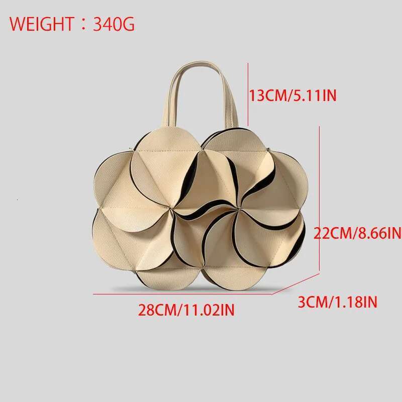 Fashion Flower Design Women Handbags Elegant Petal Shoulder Bag Pu Letaher Crossbody Bags