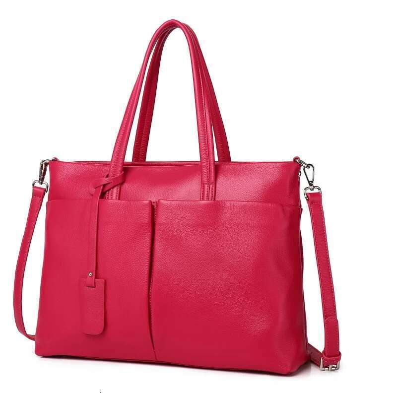 Genuine Leather Tote For Women Casual Elegant Commuter Travel Bag Fashionable Large Capacity Shoulder Handbag