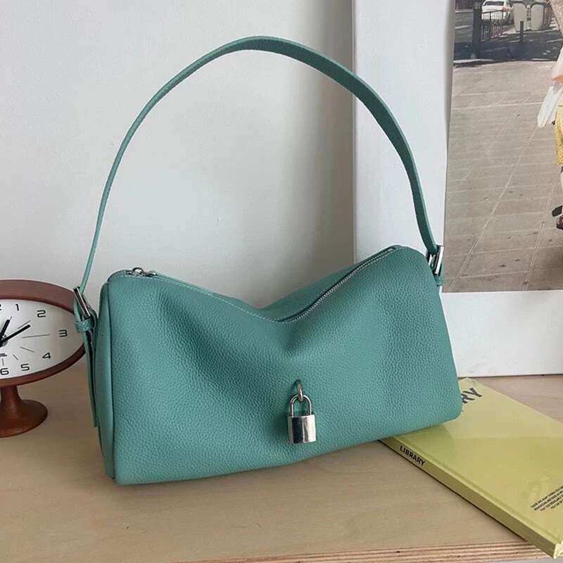 Brand Shoulder High Quality Soft Handbag Versatile Messenger Yellow Genuine Leather Women's Bag
