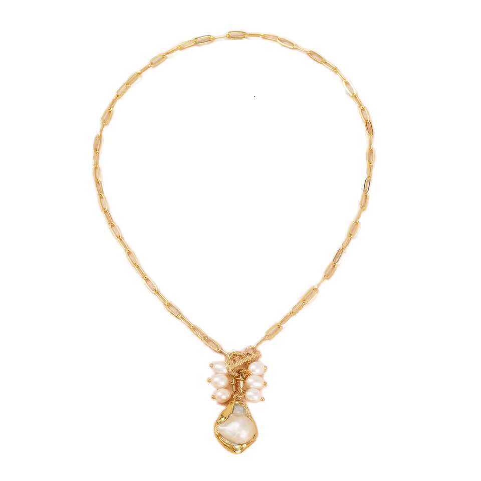 21 inch fashionable design natural pearl pendant necklace for women's accessories