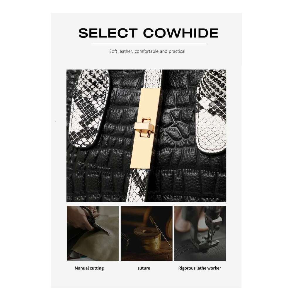 2025 New Model Large Capacity Genuine Leather Women's Bag Premium Exuding Elegant Gracefulness
