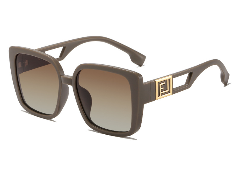 Designer sunglasses free shipping 2025 new fashionable high-end texture sunscreen full frame polarized sunglasses for womens mens