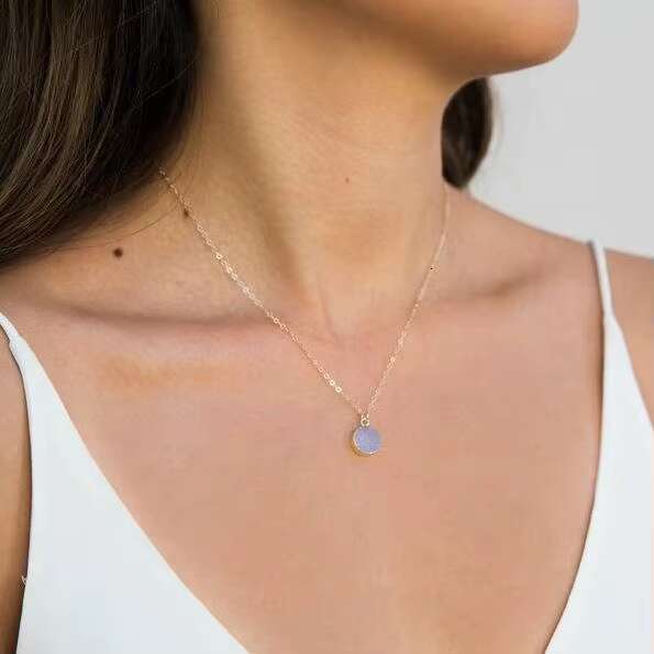 Pure sier beautiful natural rose quartz pendant semi jewelry party clothing store online