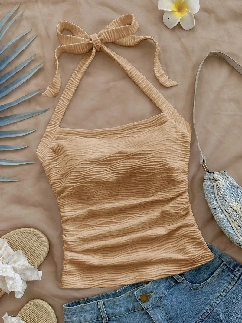 Summer Womens Fashion Sexy Halter Strap Vest Trendy European And American Style CrossBorder Small for Ladies 250513