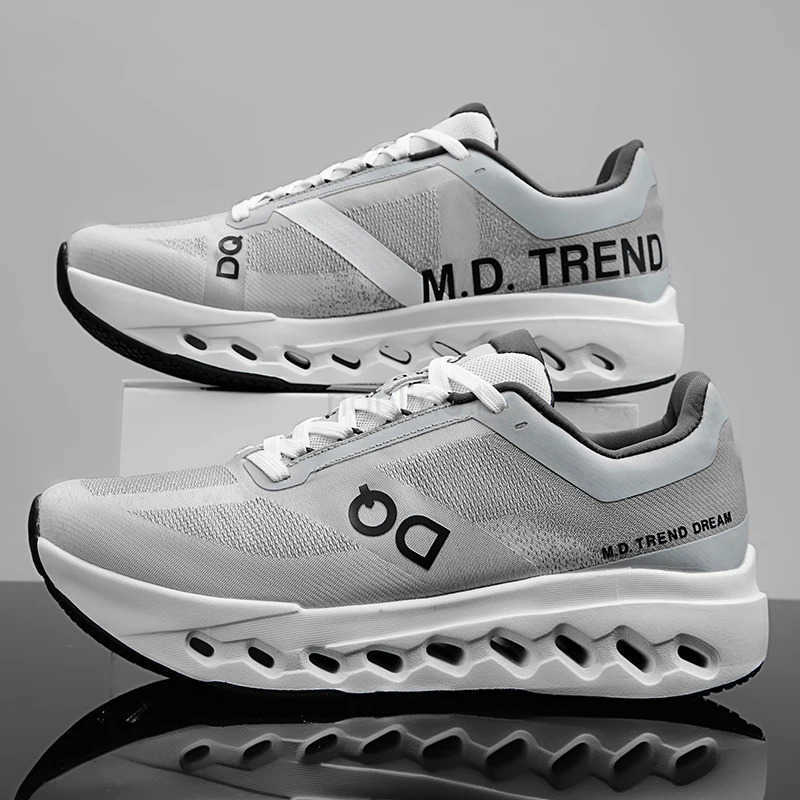 2025 New Men Sports Marathon Air Cushion Running Shoes Breathable Lightweight Massage Athletic Nonskid Casual Outdoor Sneakers Z250513