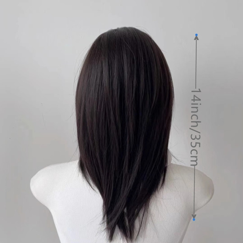 High-Density Long-Straight Anime Male Costume Wig With Rose Netted Base
