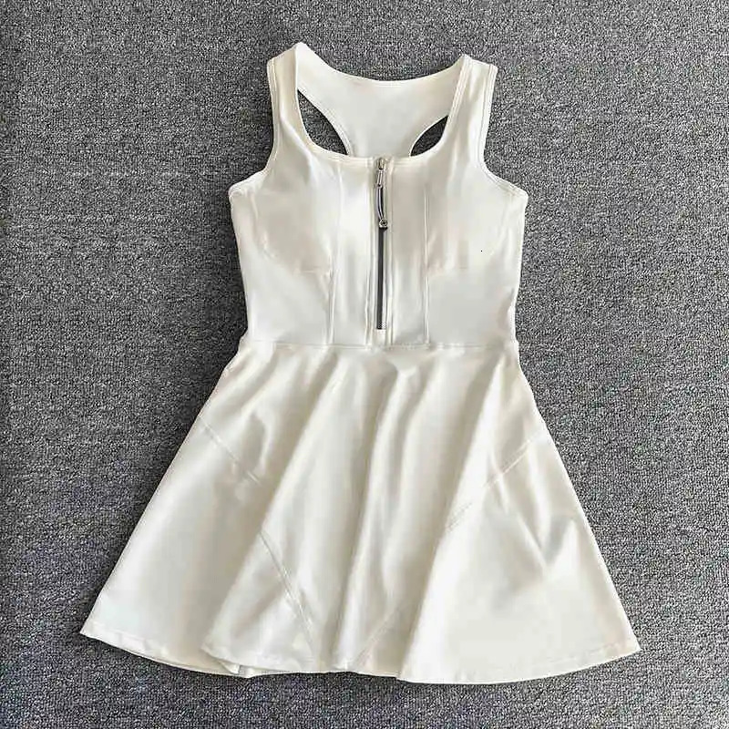 Womens antitransparent zipper base sports dress outdoor running top tennis suit onepiece fitness 250513