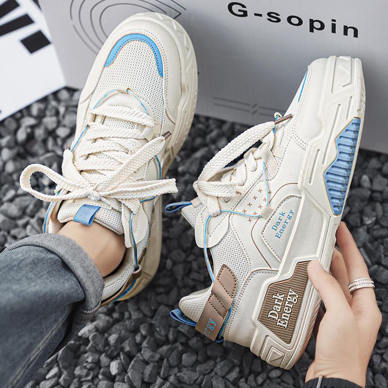 Designer Men's shoes winter breathable 2025 new niche design board shoes men's height increasing casual versatile explosive sports trendy sh