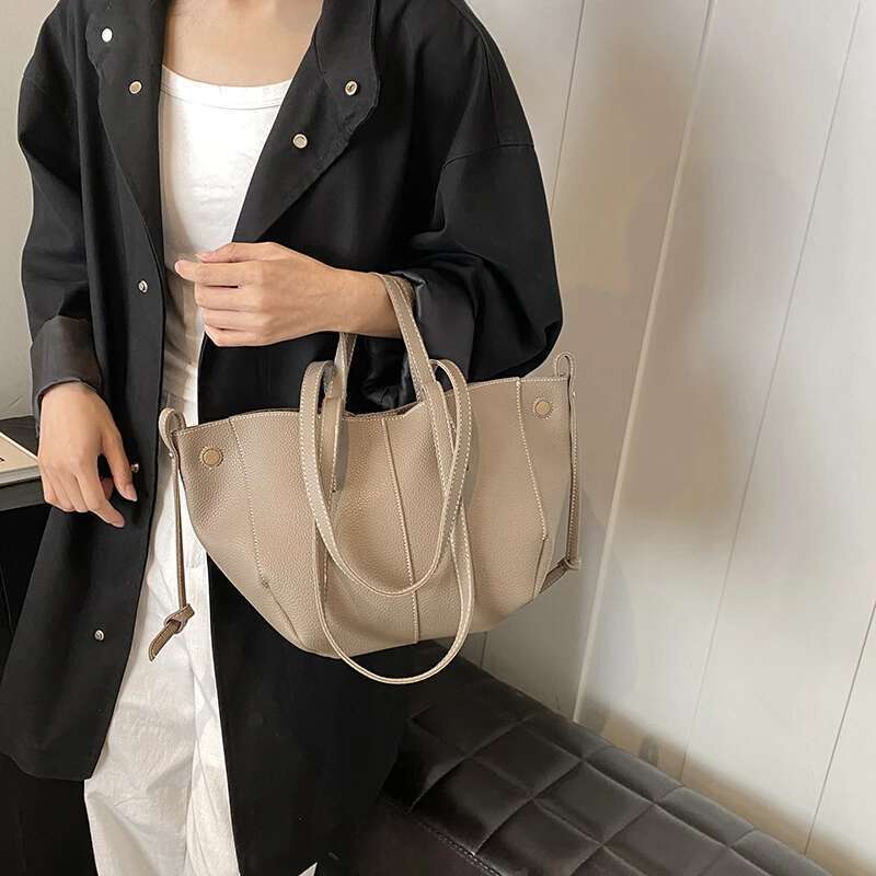 Vintage Women Shoulder Bag PU Leather Handbag Chic Tote Underarm Leisure Women's Grocery Bags Clutch Designer Bolsa