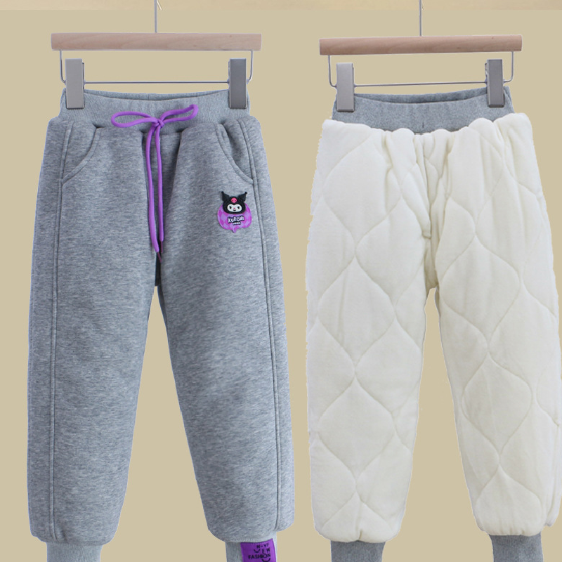 DISNEY Frozen Elsa princess kids designer clothes Children winter sportswear trousers, girls' long pants thickened cotton-padded trousers for the