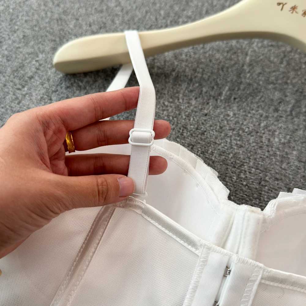 korean fashion mesh summer Fashion fishbone shirt Corset Slim Hotsweet Tank Top Women sweet crop top M250513