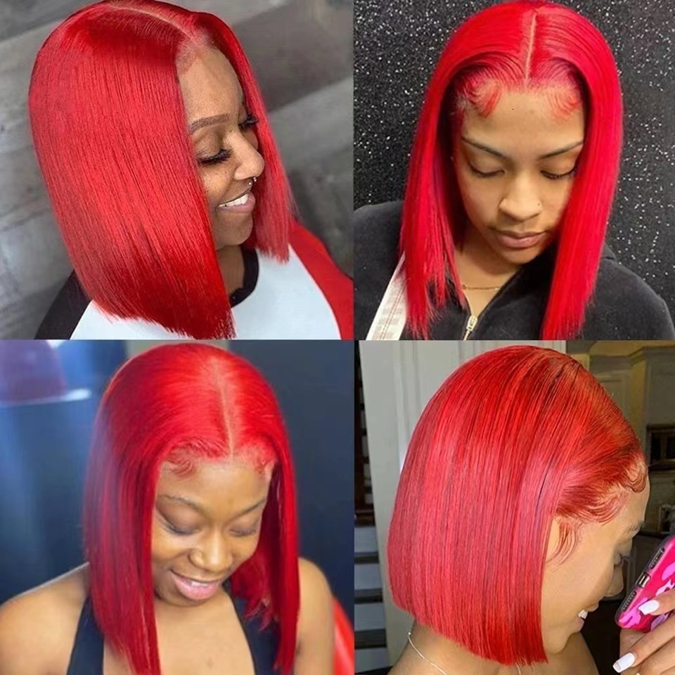 13 New * 4 Lace Short Hair Bob Wig Loose Deep Wave Short Straight Hair Wig Set