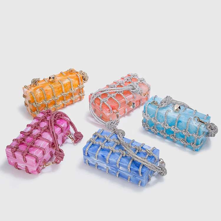 Designer Bag 2025 Rhinestones Evening Sier Crystal Handmade Bags For Women Purses And Handbags Designer Banquet Bag Luxury Bag