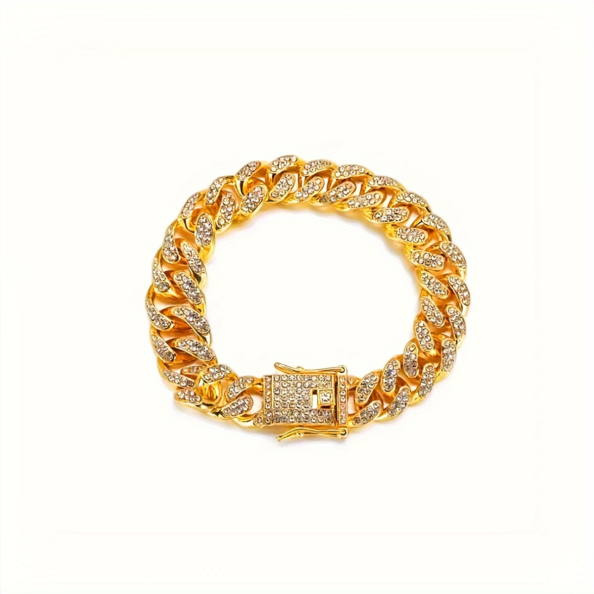 Chic Diamond Cut Finish Cuban Chain Bracelet & Pendant Set for Trendsetting Gentlemen