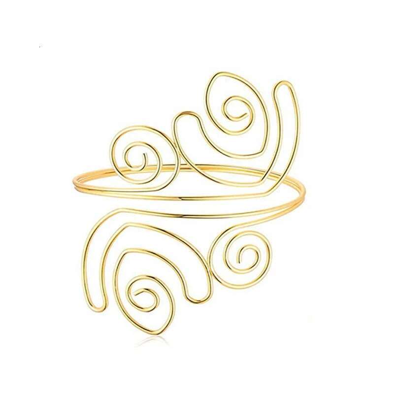 Boho Vintage Gold Sier Color Feather Arm Bracelet Open Armband Cuff Bangle Flower Carving India Women Jewelry