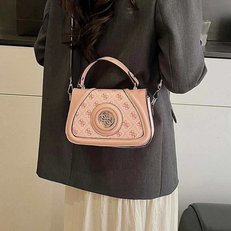 Stylish Vintage Letter Crossbody Bag Elegant Leather Tote Minimalist Designer Handbag For Casual Commuter Women Purse