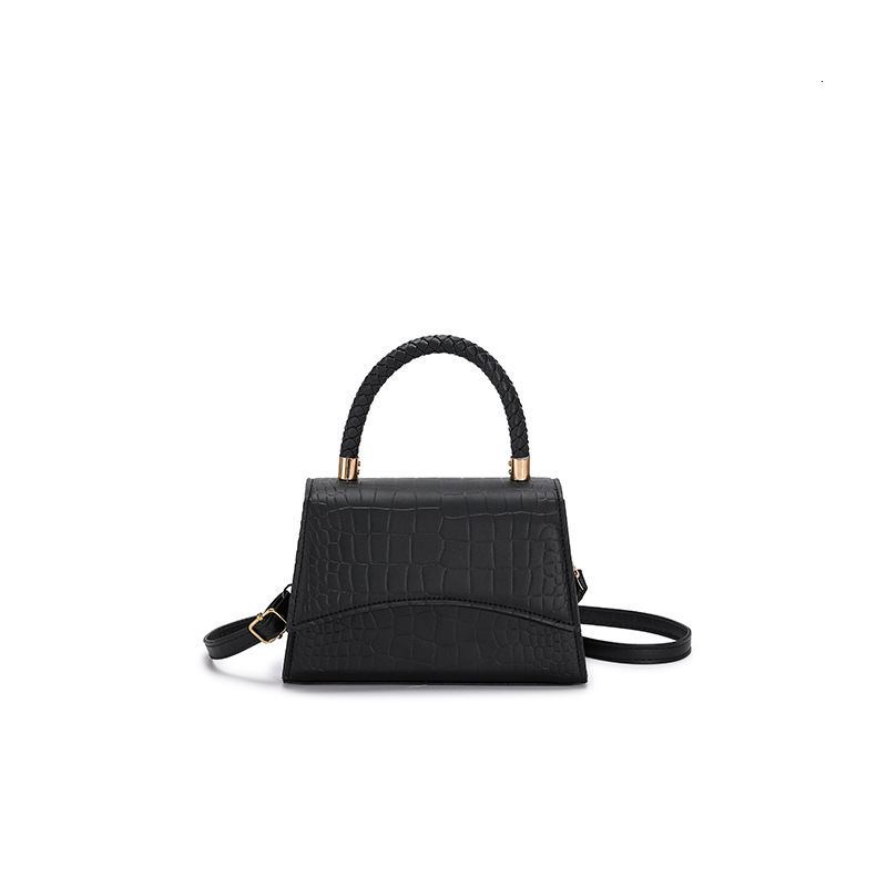 Solid color pattern bag for women fashion Korean version womens bag stylish texture PU simple womens shoulder bag 250513