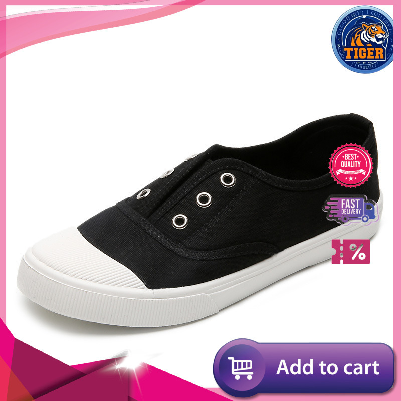 Ddmytiger Summer New Style Lazy Canvas Women S Versatile White Cloth Flat Casual Board Shoes Outdoor Shoes