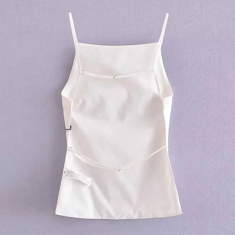 Women Fashion Solid Lace Up Backless Camisole Vintage Thin Straps Square Collar Female Chic Lady Tops M250513