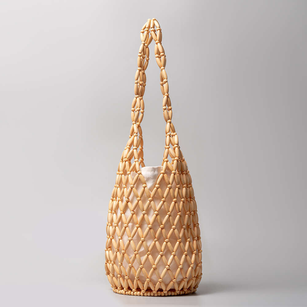 Elegant Woven Tote with Unique Hole Cutout Detailing: Ideal Casual Daytime Accessory