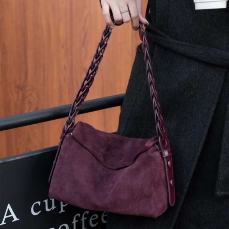 Genuine Leather Crossbody Carry Women's Square Bags Brown Black Interpretation Of Designer Style Brand Ladie Tote Bag