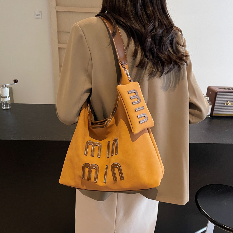Free Shipping Vintage Suede Underarm Bag - Designer Retro Crossbody Purse for Women, 2025 Chic Shoulder Bag