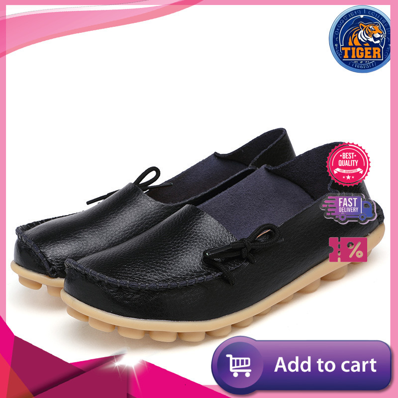 Ddmytiger Oversized Two Layer Cowhide Mother S Single Perforated Comfortable Dou Women Shoes Nurse Outdoor Shoes
