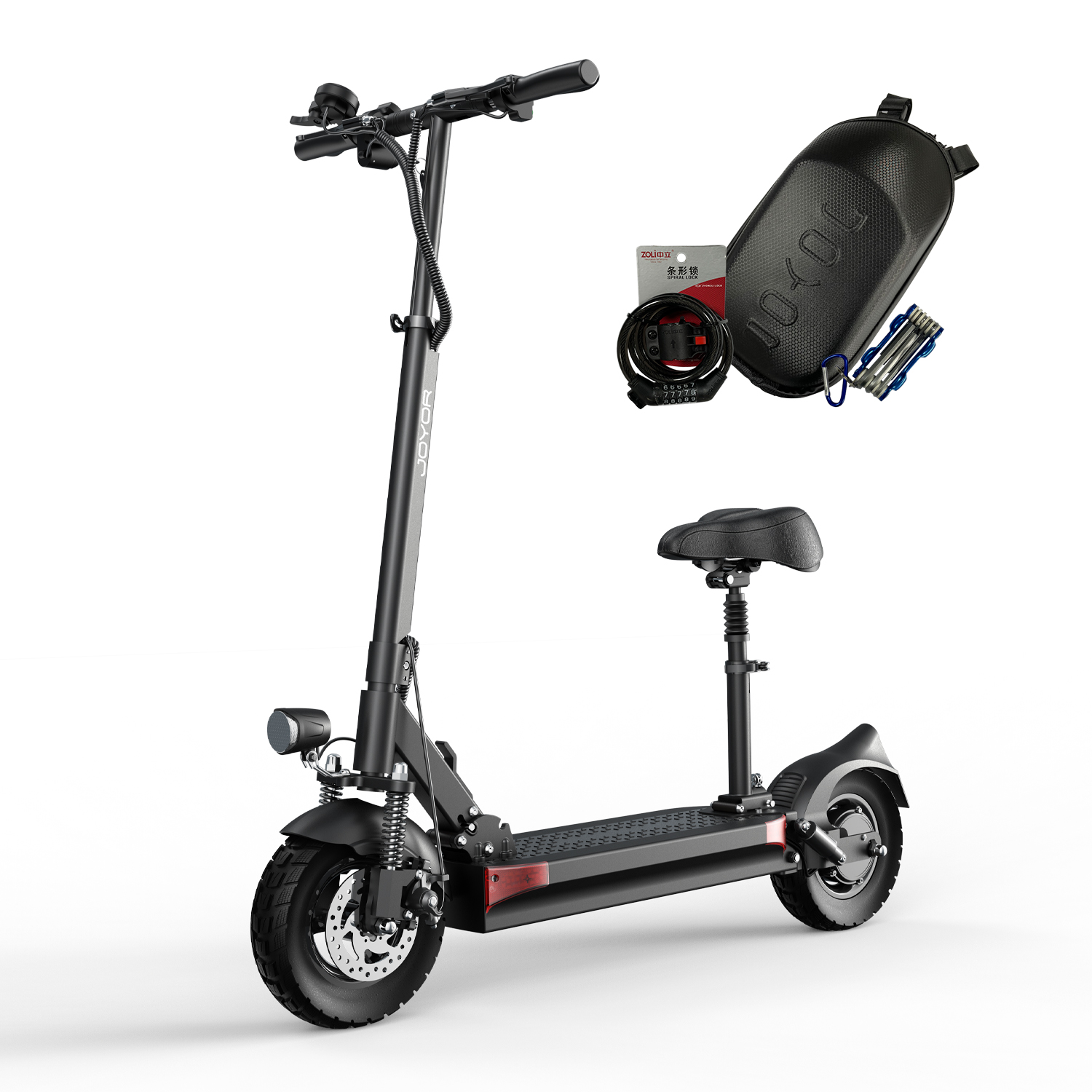UK STOCK JOYOR Y6-S 10 inch Electric Scooter with removable Seat 500W 48V 18Ah 60KM Long Range City Folding eScooter for adults 15.5mph