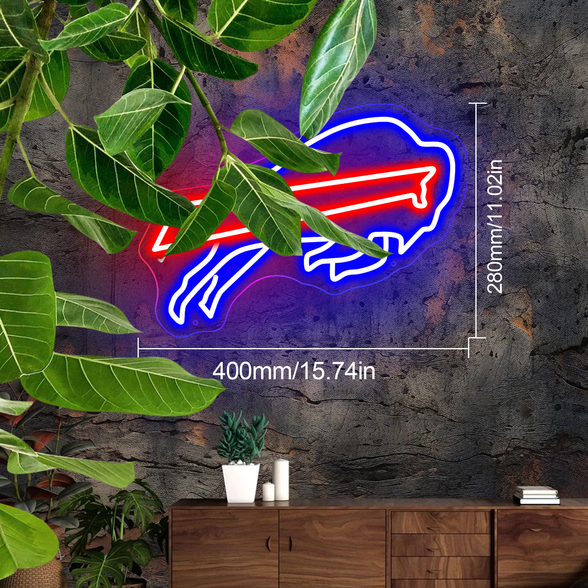 Football Neon Sign for Wall Decor Man Cave Birthday Gifts for Football Fans Football Team Logo Light Up Sign for Party Club Dorm Bar Decor