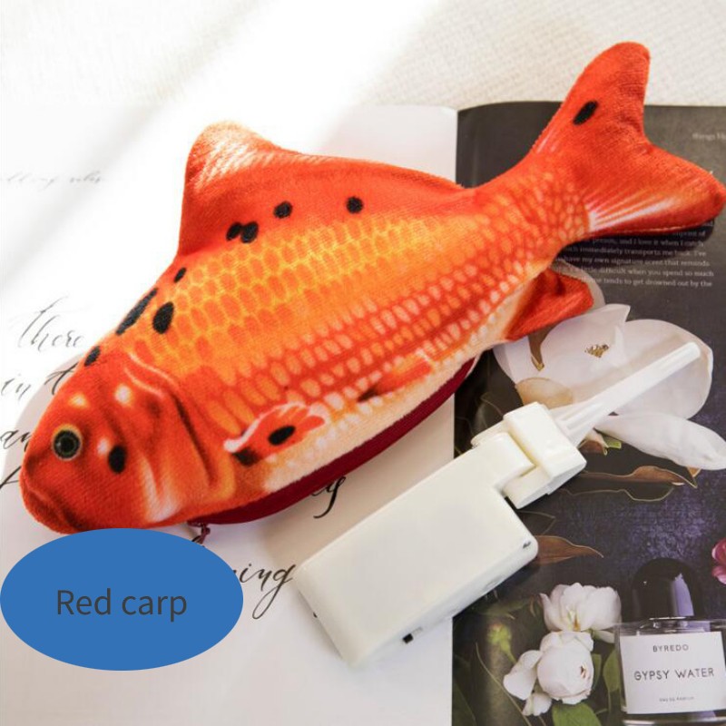 Electric Simulated Fish USB Charging Cat Toy with Swinging Motion