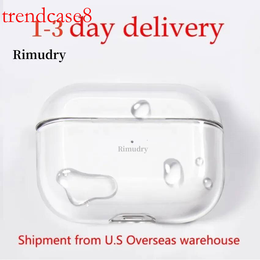 For air pro 2 2nd generation 3 pros max Headphone Accessories Solid TPU Silicone Protective Earphone Cover Wireless Charging Rimudry Case USA Stock
