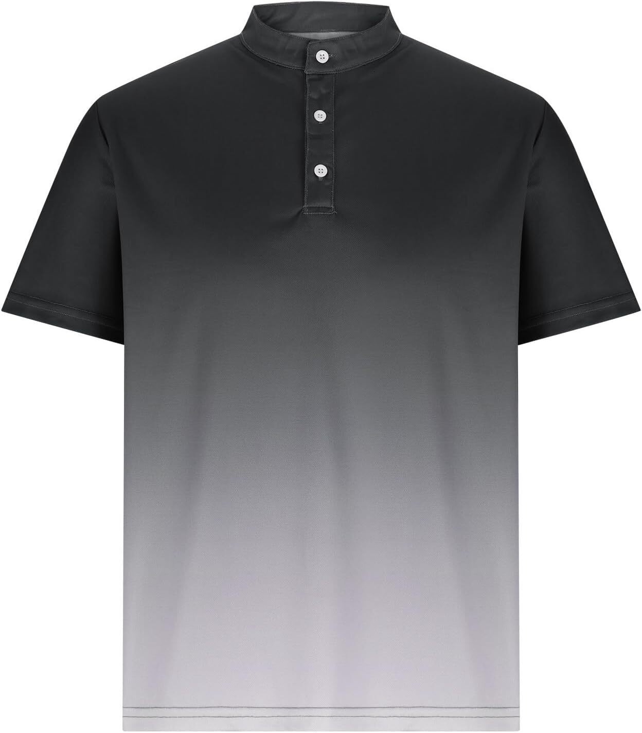 Mens Polo shirt Mens Polo Shirts Short Sleeve Gradient Color Gym Workout Golf T-Shirt Casual Fashion V Neck Button Down Tops 2025 Polos shirts tshirt
