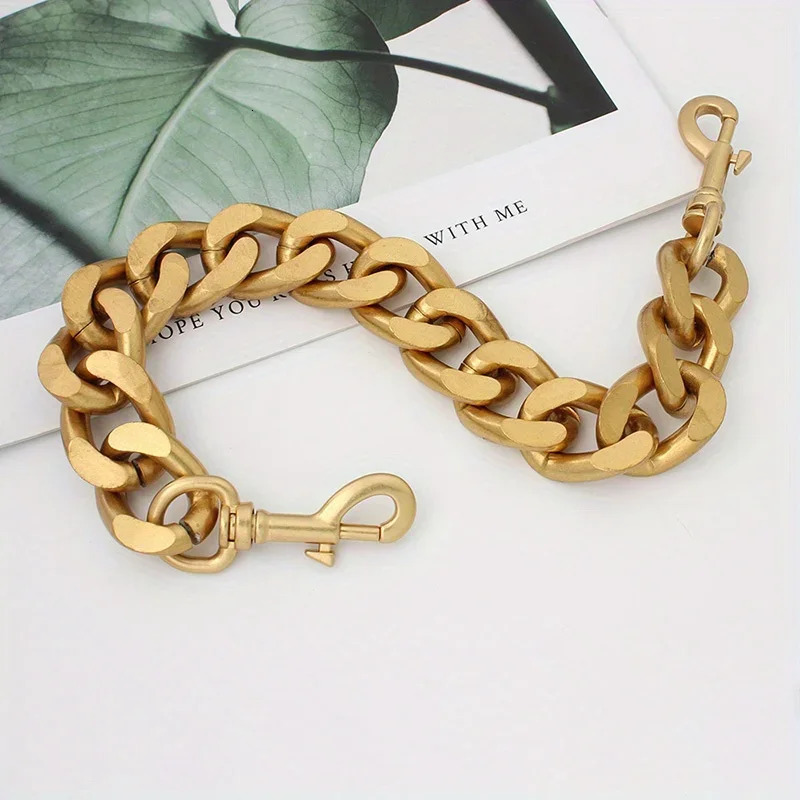 1PC DIY alloy metal wallet handle bag chain retro gold shoulder bag aluminum chain heavy duty thick handbag chain charm 250512