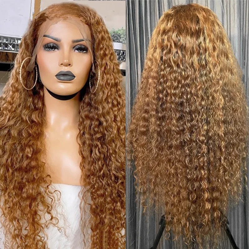 lace Front small curl wig cover human hair 13 * 4 front lace body small curl lace headband